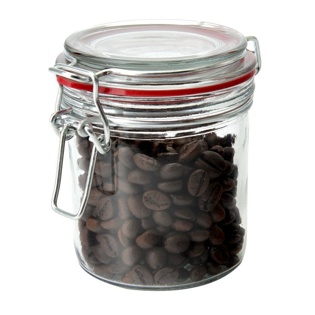 Kitchen Storage Jars, Clear Glass Lock Lid Jar with Silicone Gasket -9.4-Ounce Kitchen Storage Jars, Clear Glass Lock Lid Jar with Silicone Gasket -9.4-Ounce